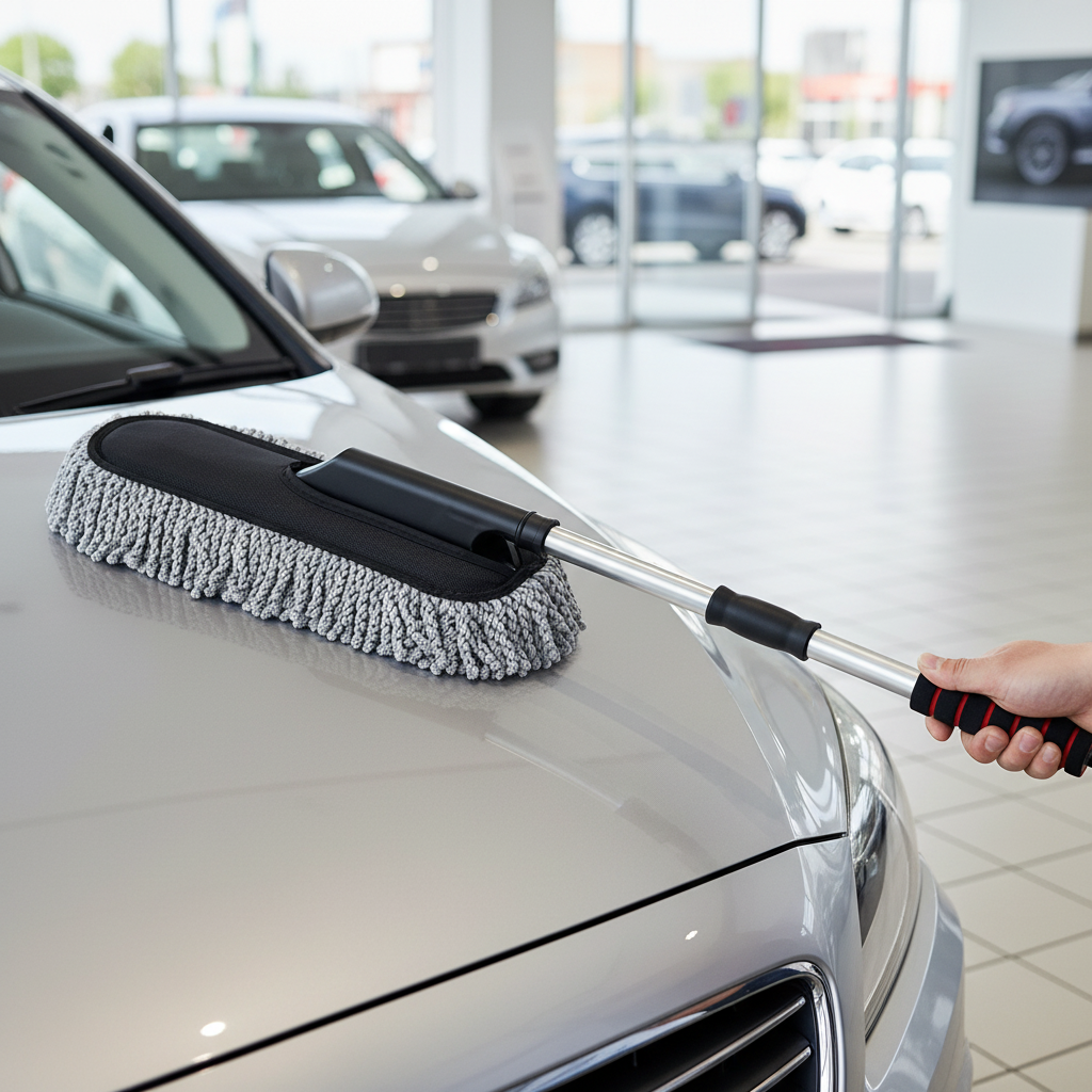 Vacuar Premium Extendable Microfiber Car Duster in normal showroom